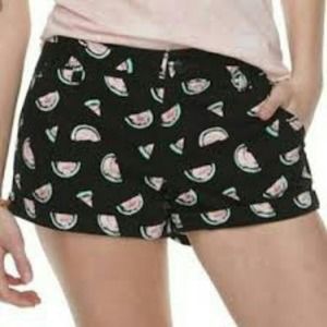 NWT Watermelon Print Shortie Shorts Size 9